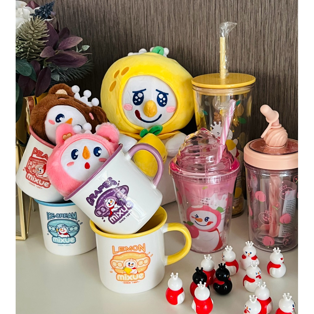 Mixue ตุ๊กตา-แก้วน้ำ ลายsnowking