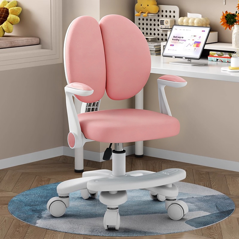 HOME เก้าอี้สุขภาพเด็ก ปรับความสูงได้ เบาะรองนั่งสบาย ปรับท่าทางการนั่งได้ เก้าอี้นั่งอ่านหนังสือ