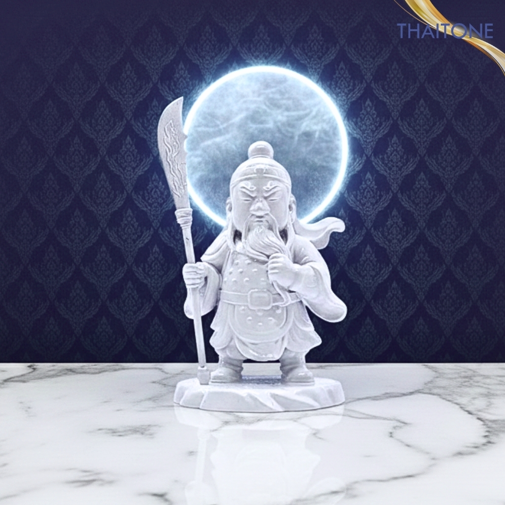 เทพเจ้ากวนอูจิ๋ว ผ่านการทำพิธีแล้ว รุ่นพิทักษ์ยุติธรรม สีทอง/สีขาว ปกป้องธุรกิจ เสริมโชคลาภ ค้าขายมั่นคง AT-12