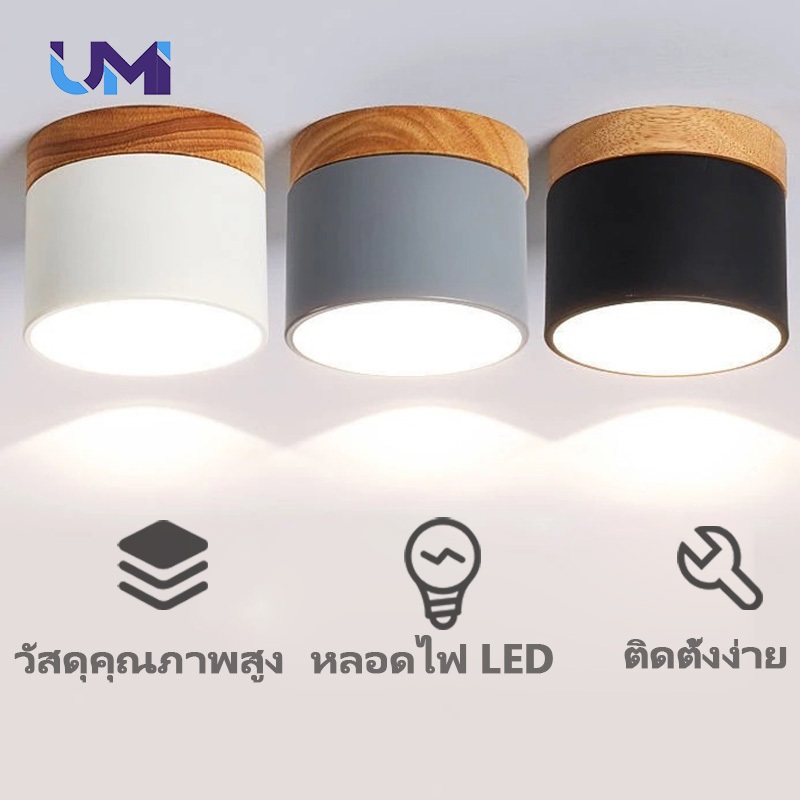 โคมไฟเพดานทรงมาการองโมเดิร์น โคมระย้าปรับได้ 3 สี สำหรับห้องนอน ทางเดิน ห้องนั่งเล่น