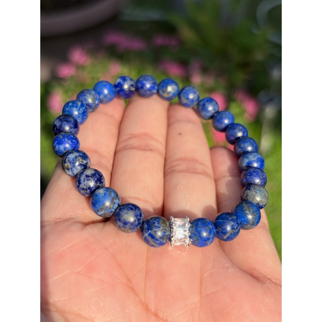 Sarisa สร้อยข้อมือ กำไลหินเสริมมงคล Lapis lazuli DIY (ลาพิส ลาซูลี)