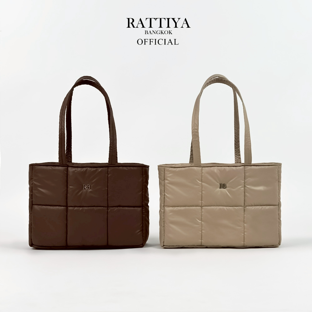 [RATTIYA BANGKOK] Chunky Tote Bag P-Nyl / 2 colors กระเป๋านุ่มนิ่ม น้ำหนักเบา กระเป๋าสะพายไหล่