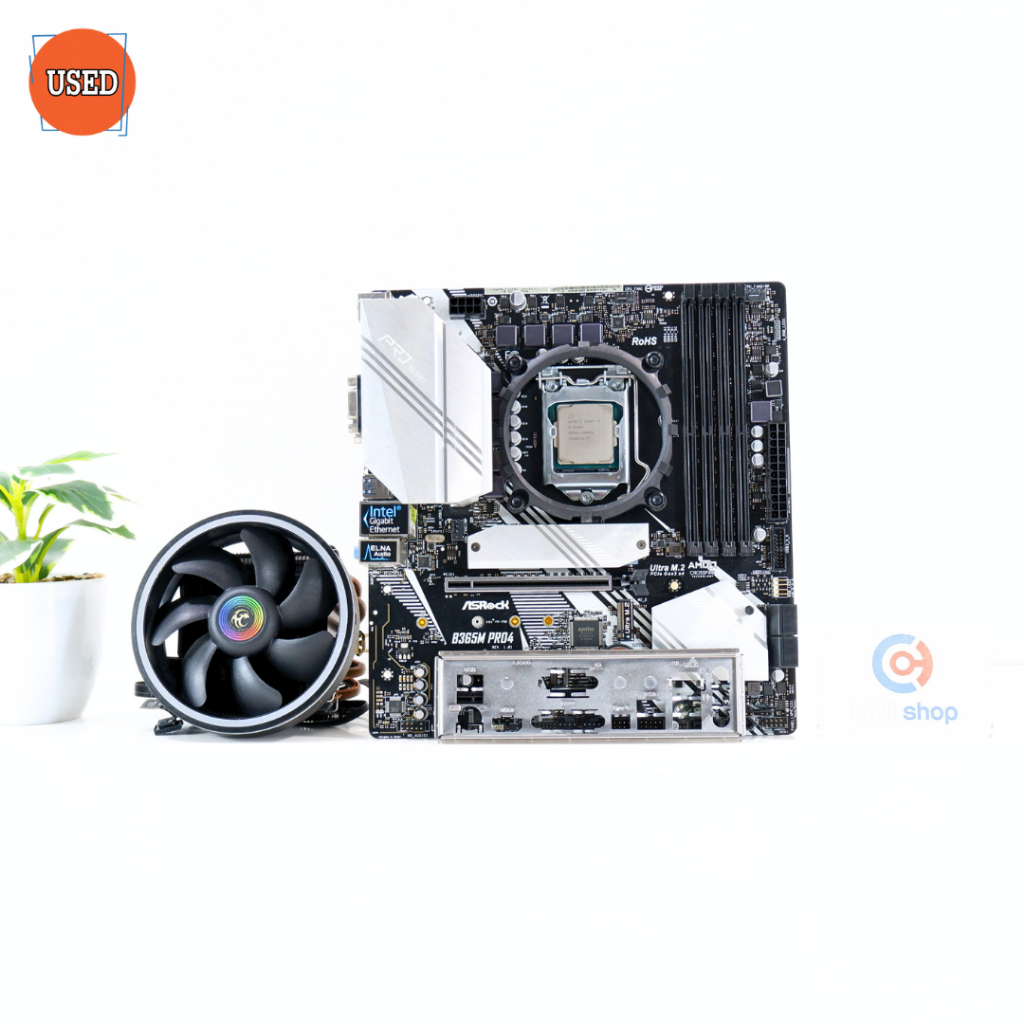 ชุดซีพียูพร้อมเมนบอร์ด CPU : INTEL CORE I5-9400F 2.9 GHz + MB : ASROCK B365M PRO4 P15778