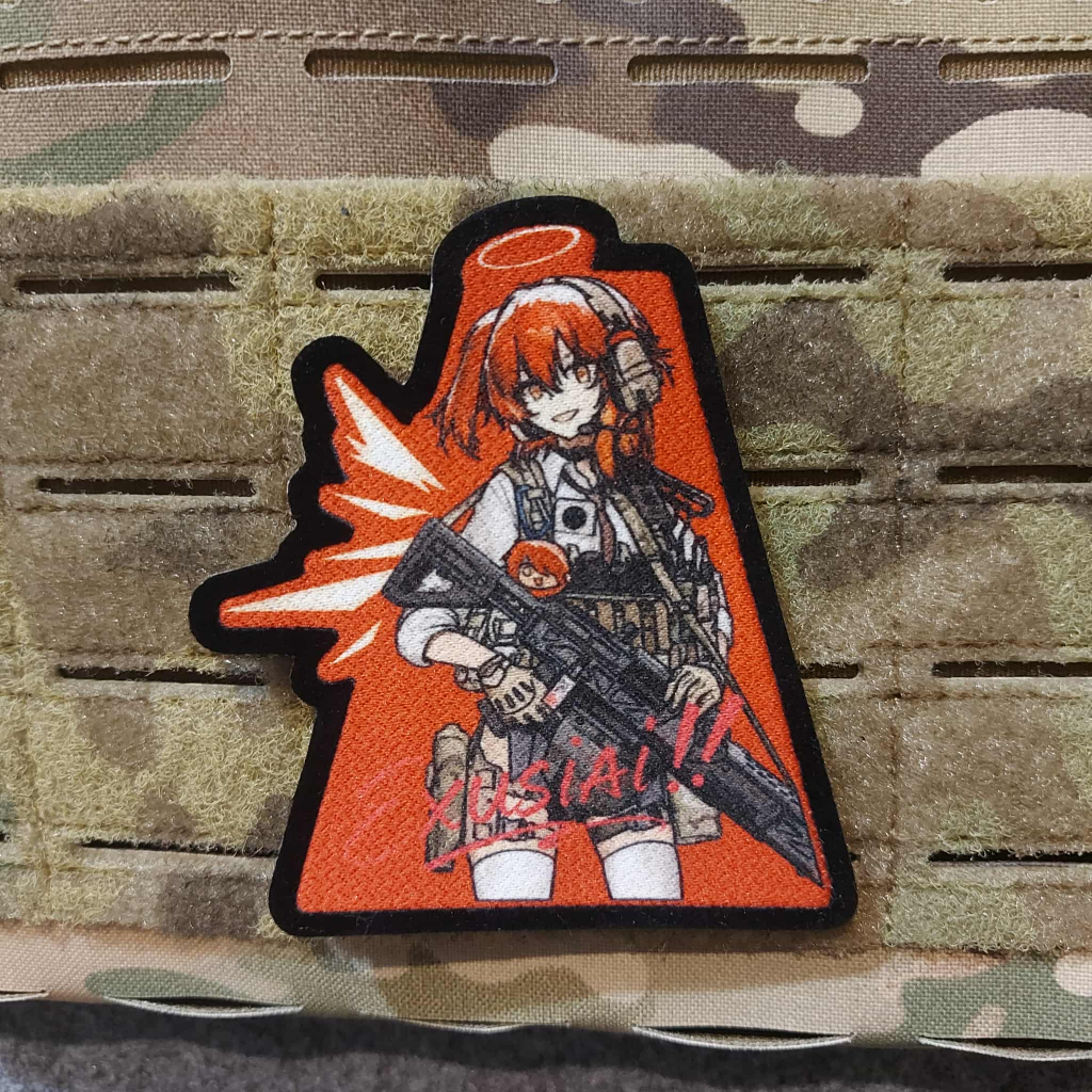 อาร์มตีนตุ๊กแก แพทช์ Arknights Exusiai By Kuroinu9 l Military Morale Anime Patch l [Freefan Co]