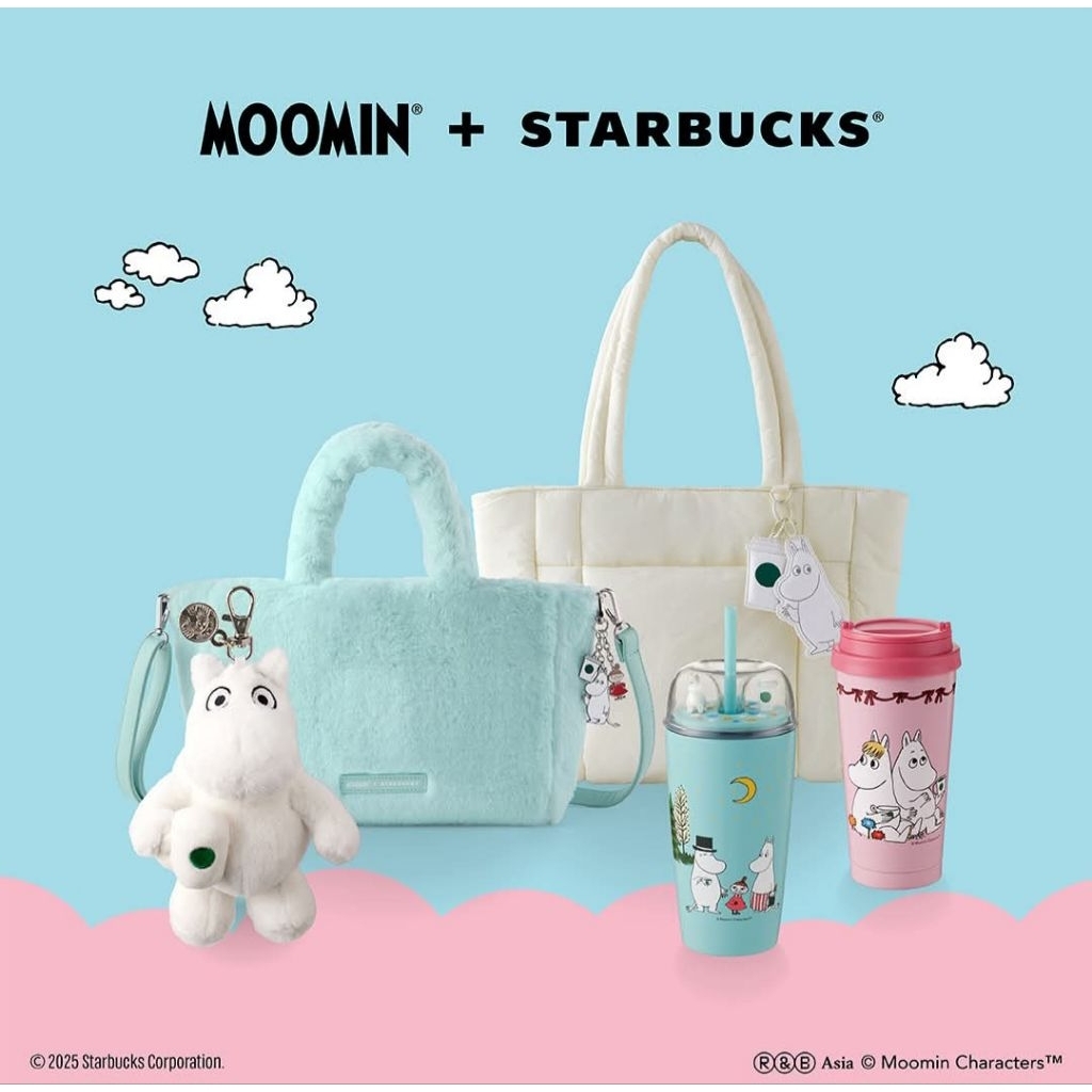 ✨️ แท้จาก Shop ✨️ STARBUCKS X MOOMIN (สินค้าพร้อมส่ง ฟรีถุงผ้า Starbucks สีขาวสำหรับ Cold Cup & Tumbler)