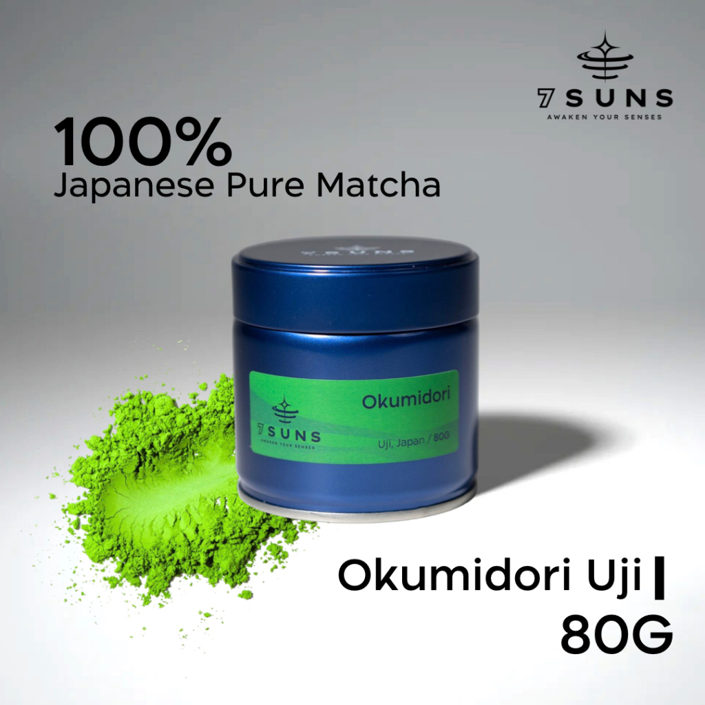 Okumidori Uji Matcha 100% 7SUNS เพียวมัทฉะ Pure Matcha