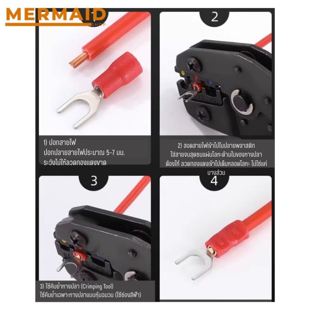 หางปลาแฉก หุ้มเต็ม SV2-3 สีน้ำเงิน (10ชิ้น/ชุด) รูปที่ 3