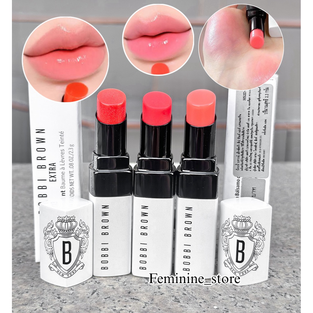✨ป้ายเค้าเตอร์ไทย✨ Bobbi brown extra lip tint baume 2.3g /0.7g
