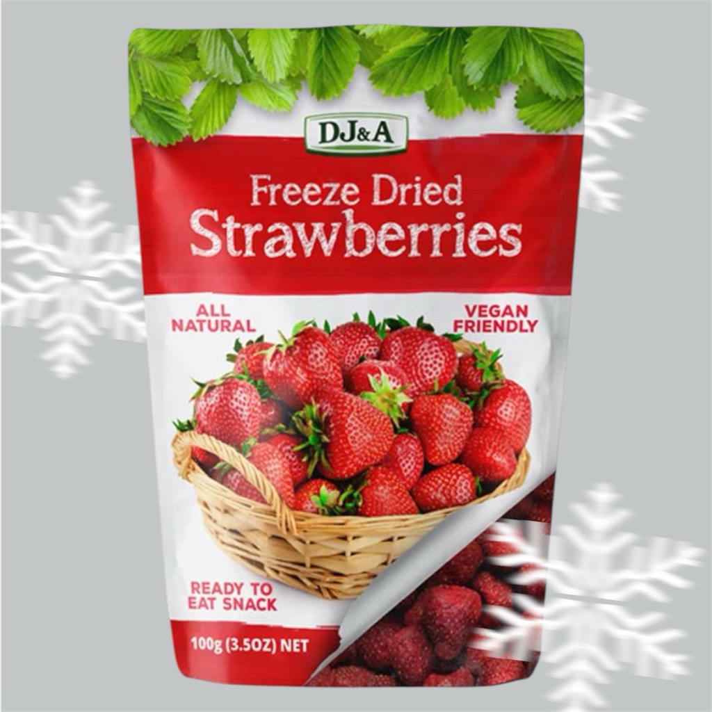 พร้อมส่ง DJ&A สตอเบอรี่กรอบฟรีดดาย 100g.