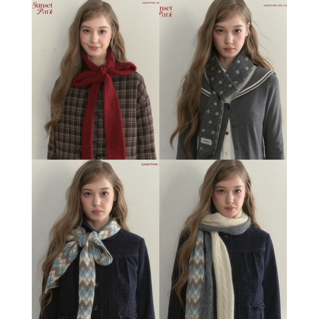 (pre-order) sunset park - scarf ผ้าพันคอ รอบโปร ของแท้