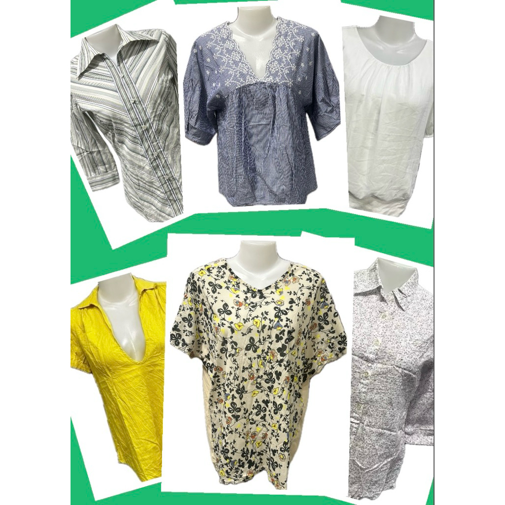 เสื้อมือสอง คละแบบ สภาพดี (D651-D750) มีให้เลือกหลายแบบ หลายขนาดค่ะ