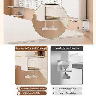 ชั้นวางของบนโต๊ะ pegboard ตั้งโต๊ะ ชั้นวางของบนโต๊ะคอมพิวเตอร์ ชั้นเก็บของบนโต๊ะทำงาน ไม่ใช้พื้นที่ จัดเก็บของเป็นระเบี
