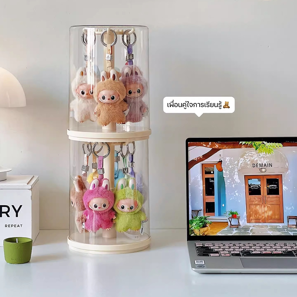 กล่องโมเดล กล่องใส่ art toy กล่องตุ๊กตา กันฝุ่นกันความชื้น หมุนได้360° สไตล์ยอดนิยม เหมาะสำหรับพนักงานออฟฟิศ