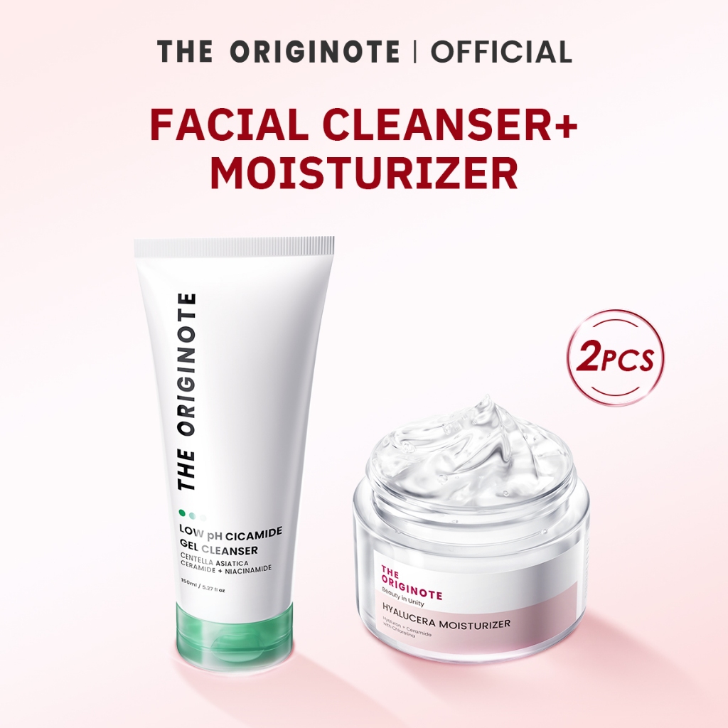 [แพ็คคู่] The Originote Low pH Cicamide Facial Cleanser + Moisturizer -โฟมล้างหน้าซิคาไมด์ + มอยซ์เจอร์ไรเซอร์