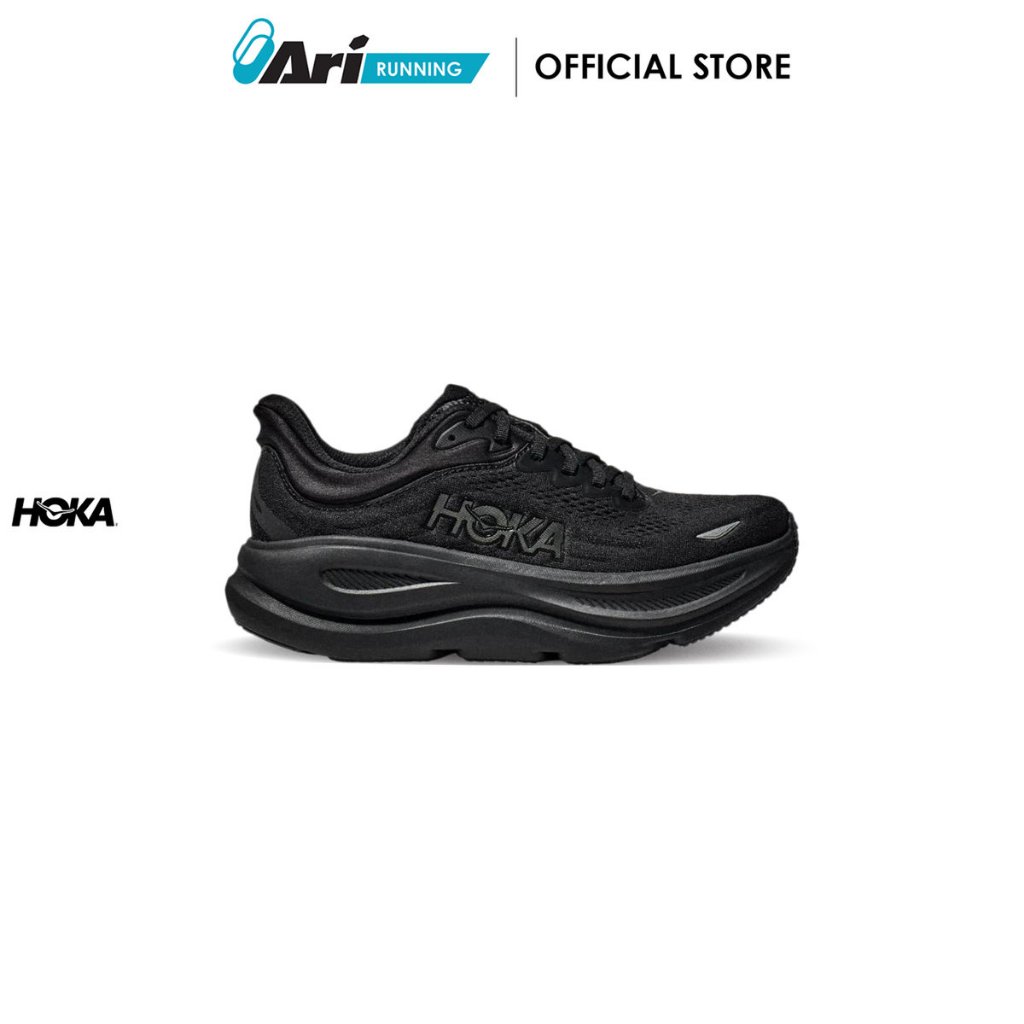 HOKA BONDI 9 WIDE - BLACK (1162013-BBLC) รองเท้าวิ่ง ผู้ชาย โฮก้า BONDI 9 WIDE สีดำ