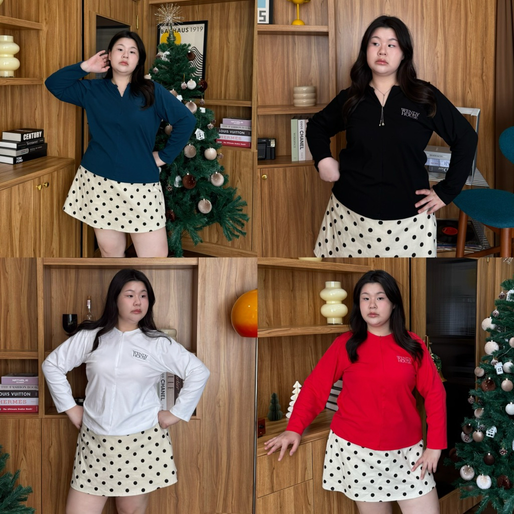 Harring Zip Top เสื้อซิปซ่อนแขนยาว Wendystore19