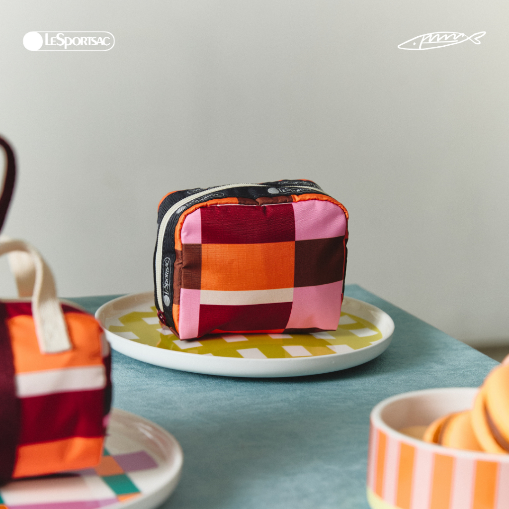 Lesportsac Square Cosmetic Bag Small Bag กระเป๋าเครื่องสำอางใบเล็ก Style 6701 LeSportsac x Sardine