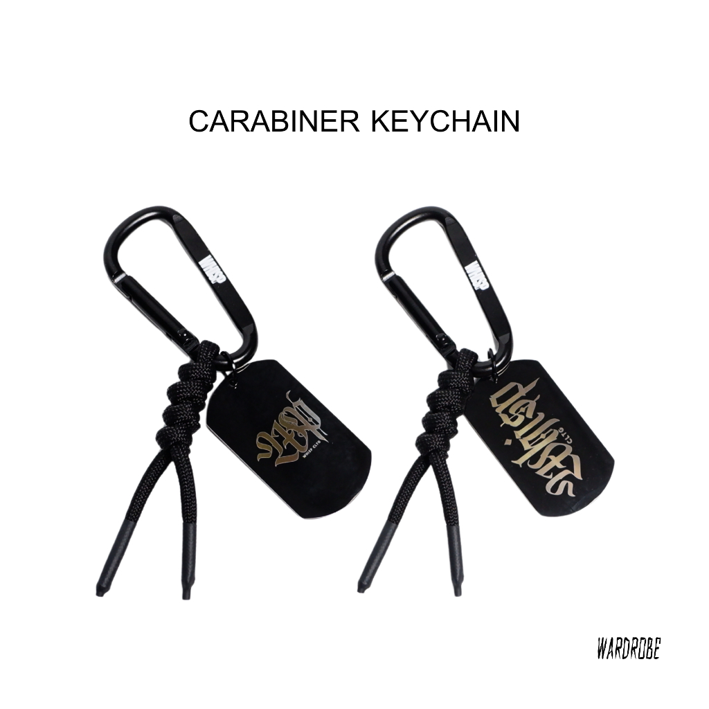 พวงกุญแจคาราบิเนอร์ พร้อม Dog Tag โลโก้ Whisp ตกแต่งด้วยเชือกพาราคอร์ด WHISP CARABINER KEYCHAIN