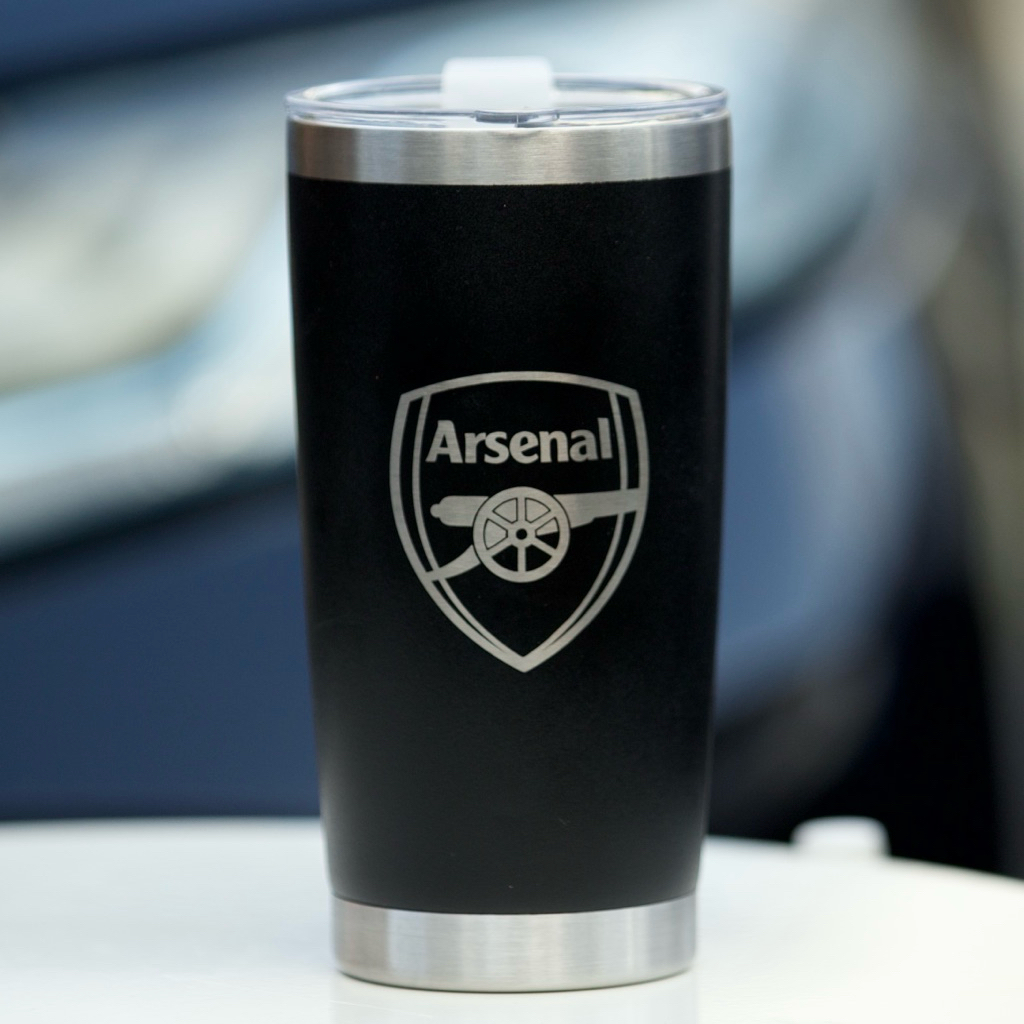 อาร์เซนอลสีดำ #ARS แก้วเก็บความเย็น 20 ออนซ์ สแตนเลส 304 โลโก้ยิงเลเซอร์ สำหรับสาวกอาร์เซนอล ควรมีไว