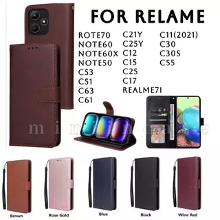 เคสฝาพับ สำหรับ Realme Note80 50 60 60X 70 C53 C63 C61 C21Y C25Y C12 C15 C17 7i C30 C30s แถมสาย ตั้งได้ เคสกระเป๋า BOSS