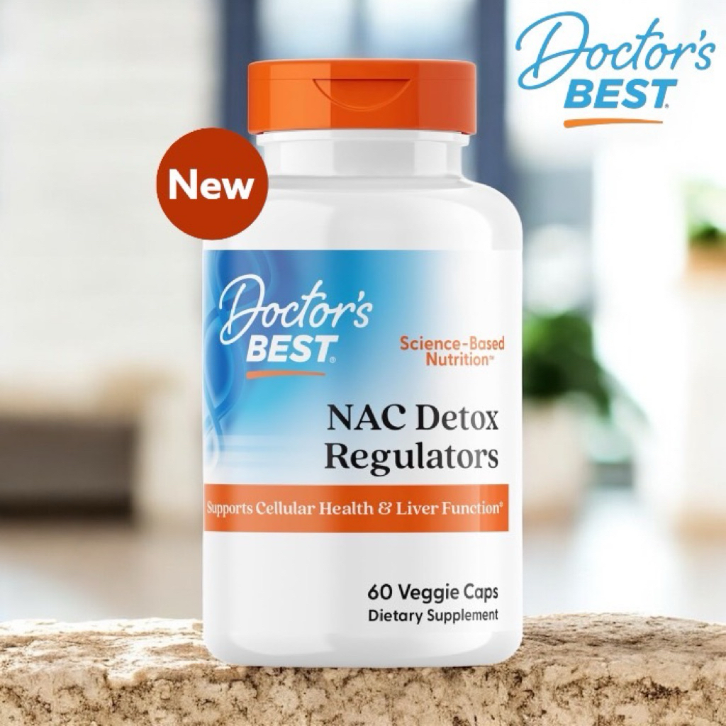 ✅พร้อมส่ง NAC 600 mg💛 Doctor’s Best, NAC Detox Regulators with Seleno Excell, 60 Veggie Caps / N-Acetylcysteine