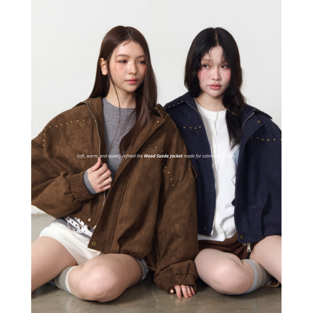 MALISTA - Wood suede jacket เสื้อหนังกลับ