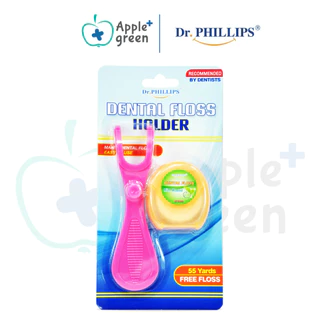 ที่เกี่ยวไหมขัดฟัน Dental floss holder Dr.Phillips ฟรี ไหมขัดฟัน 55 หลา 1 กล่อง กลิ่นมิ้น