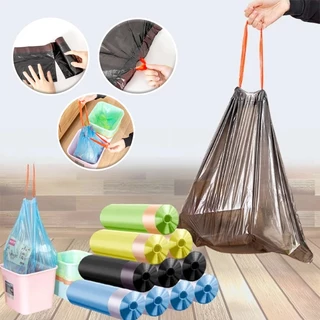 ถุงขยะพกพา แบบม้วน ถุงพลาสติก จำนวน 45/75/120 ม้วน Drawstring garbage bag