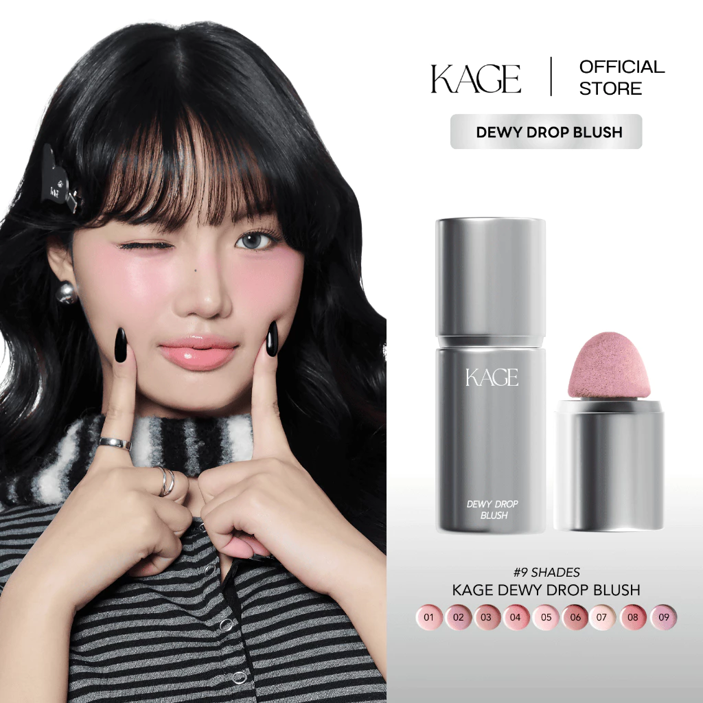 บลัชลูกแก้ว KAGE DEWY DROP BLUSH | บลัชเนื้อน้ำ บลัชออนลิควิด เนื้อบางเบา เกลี่ยง่าย สีชัด ติดทน ไม่เป็นคราบ ฟินิชฉ่ำโกล