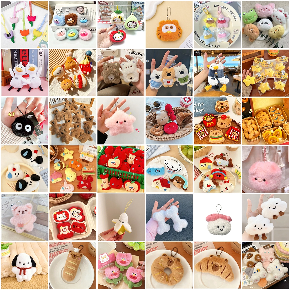 【จัดส่งจากประเทศไทย】จี้พวงกุญแจตุ๊กตา ตุ๊กตาสัตว์ต่าง ๆ นุ่มนิ่ม น่ารัก สามารถใช้เป็นของขวัญ