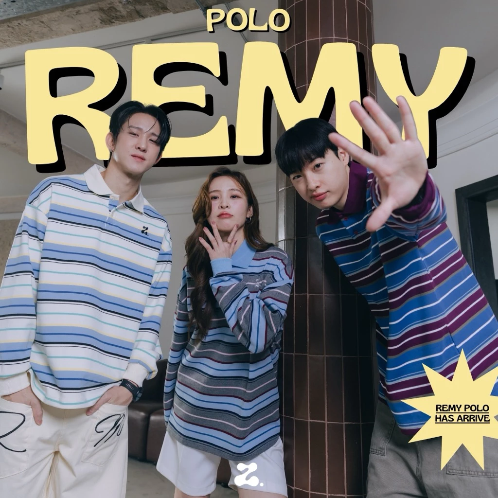 ZAMIO Remy polo เสื้อโปโลแขนยาวลายทางทรง oversize
