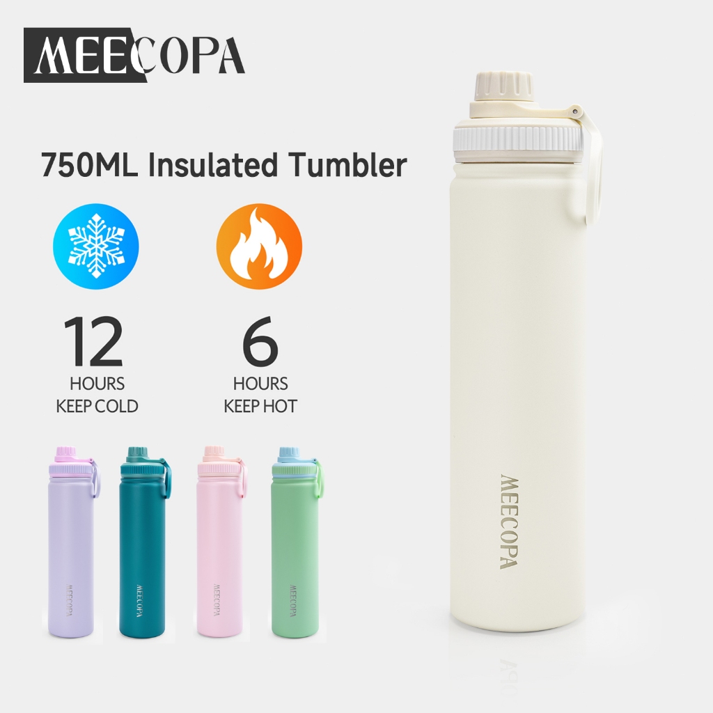 MEECOPA กระติกน้ำสูญญากาศ สแตนเลส 304 750ML ความจุขนาดใหญ่ แบบพกพา กลางแจ้ง