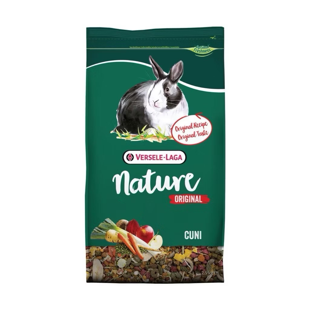 Versele Laga CUNI NATURE ORIGINAL 9 Kg.  คูนิเนเจอร์ ออริจินอล  อาหารกระต่ายโต สูตรต้นตำรับ เพิ่มผักสด ผลไม้และสมุนไพร