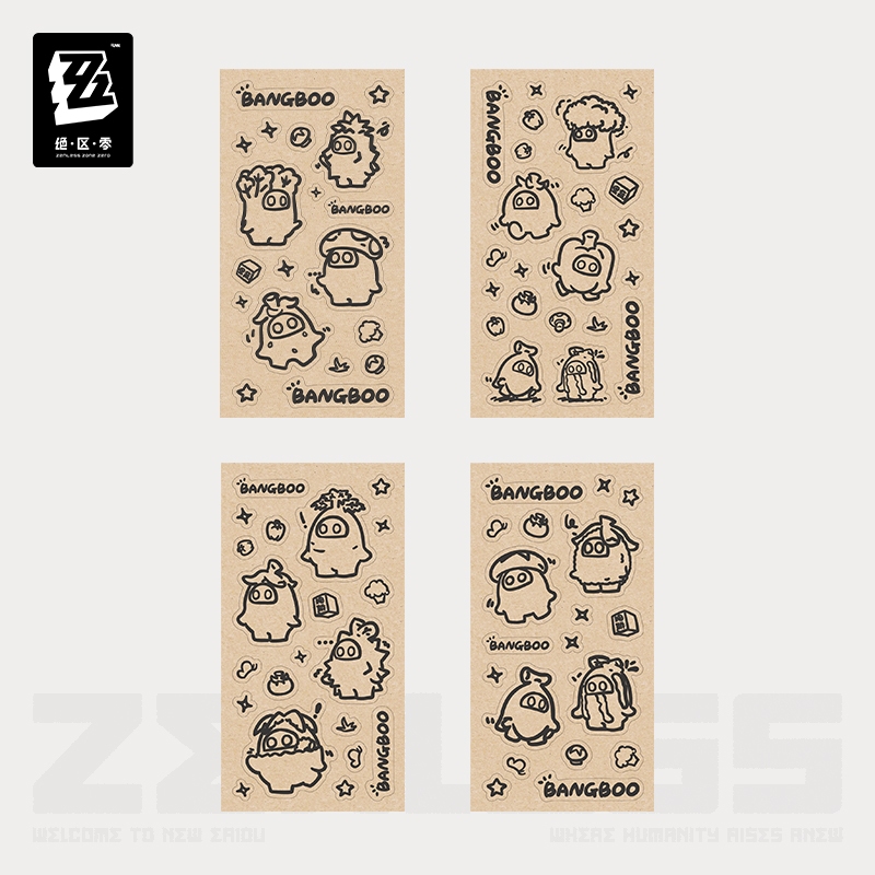 [ พร้อมส่ง / Official ] Zenless Zone Zero Bangboo Garden Kingdom - Sticker Set ZZZ เซ็ต สติ๊กเกอร์ B