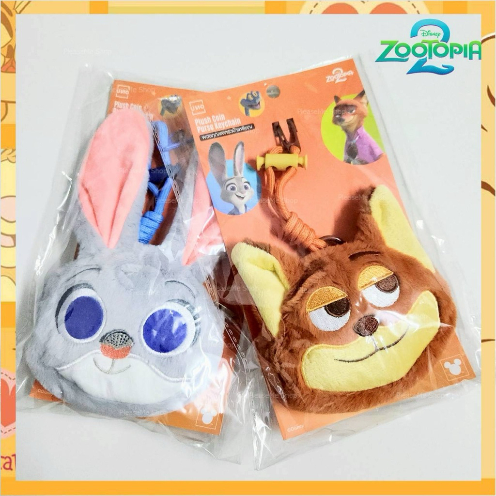 Zootopia พวงกุญแจกระะป๋าใส่เหรียญ Nick & Judy (ลิขสิทธิ์แท้)