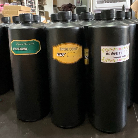 ท็อปกระจกแบบเติม ท็อปคริสตัล ท็อปแบบเติม #ยกกิโล# พร้อมฝาเติม ใช้งานได้นาน 1000ml ทำเล็บ