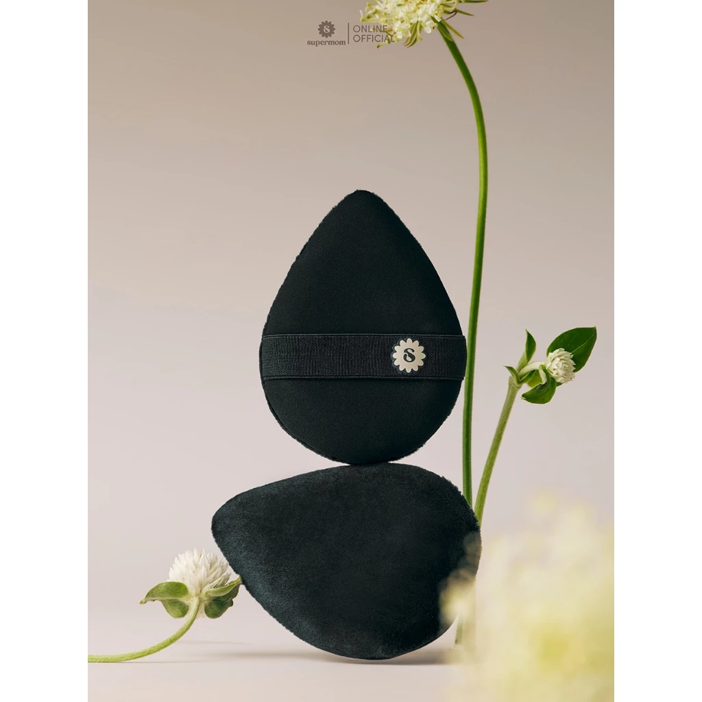 SUPERMOM l 140 DUAL-SIDE TEARDROP PUFF พัฟสองด้านสำหรับงานฝุ่นและครีม