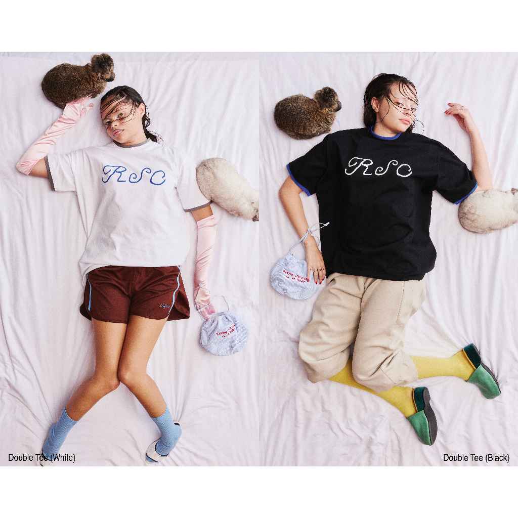 Double tee White เสื้อยืด สีขาว