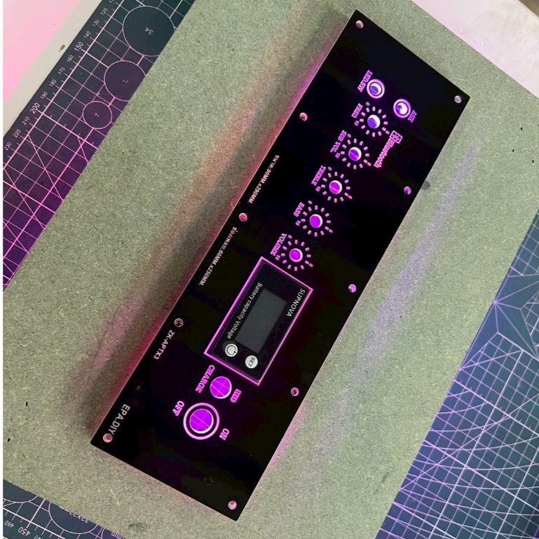 เพลทZX-APTX3 ขนาดเพลทจริง 90x290mm. ขนาดช่องวางเพลท 60x250 mm.แสงLEDผ่านได้/รับออกแบบ-ตัดเพลทตามแบบ