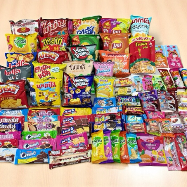 เซ็ตขนมรวม 120ชิ้น (ชิ้นใหญ่ 40ชิ้น)+(ชิ้นเล็ก 80ชิ้น)