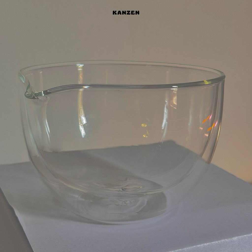 Kanzen chawan - ถ้วยชงชาเเก้วใส 2 ชั้น