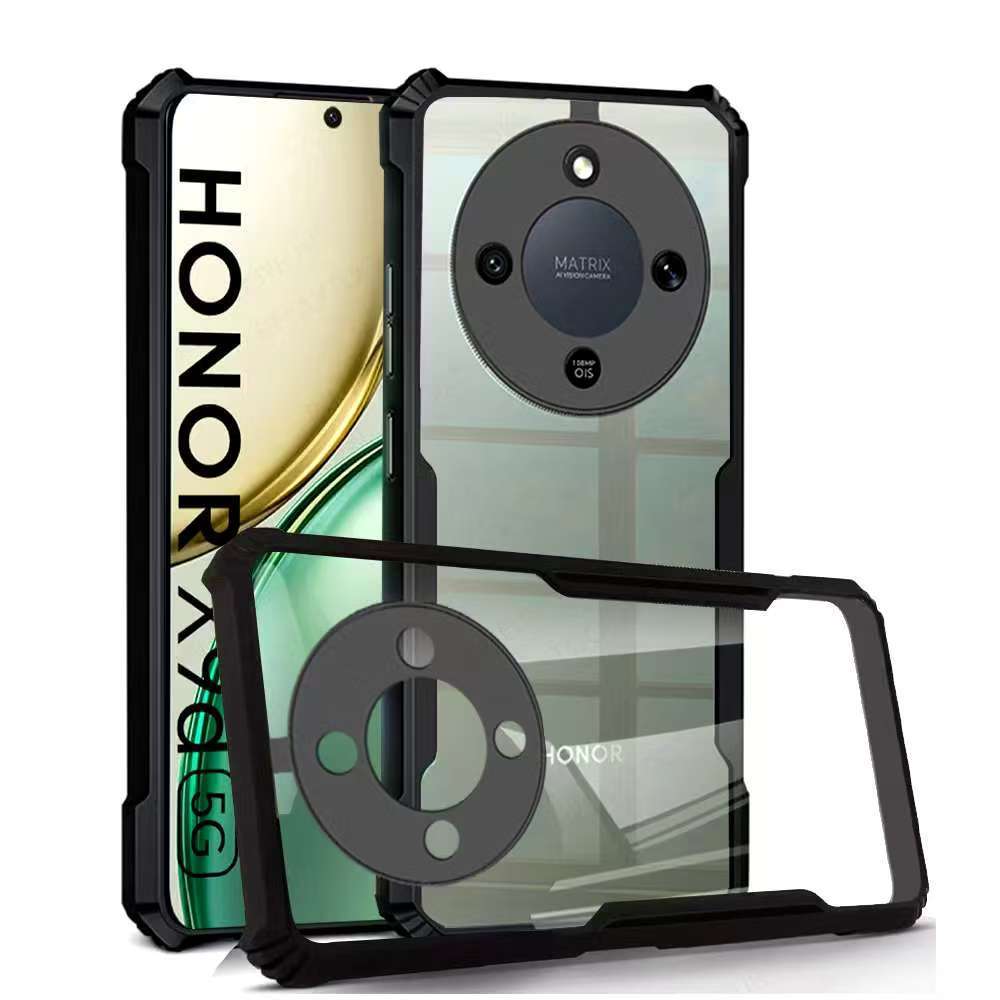 HONOR X9d/HONOR X70ตรงรุ่น(ส่งในไทย)เคสกันกระแทกขอบสีหลังใสHONOR X70 5G/HONOR X9D 5G