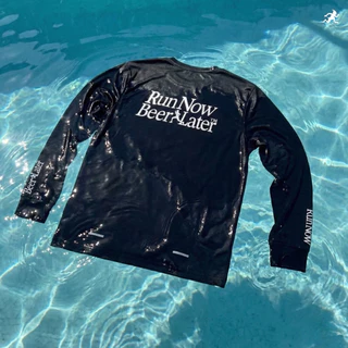 RUN NOW BEER LATER "CLASSIC" Running Shirt Long Sleeve