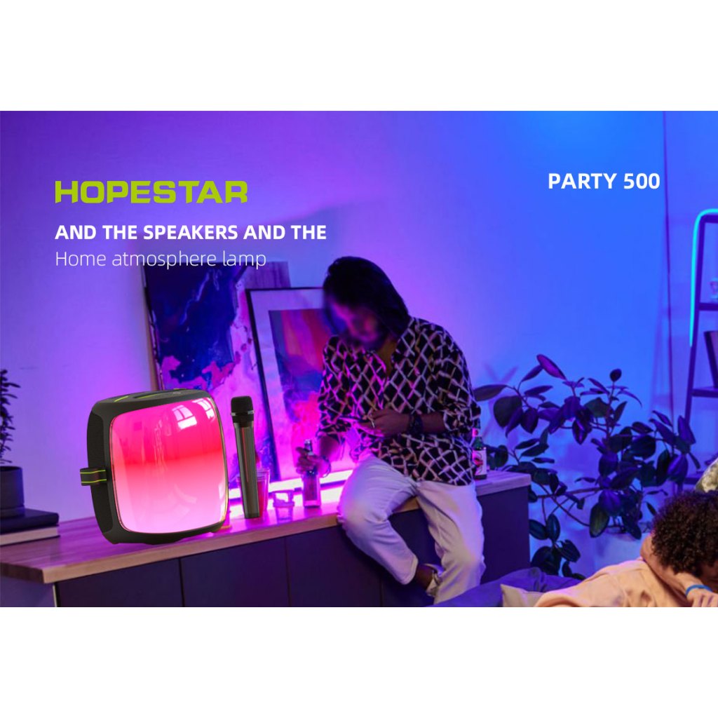 Hopestar PARTY 500 – ลำโพงบลูทูธปาร์ตี้ 100W พร้อมไมค์คู่ไร้สาย ของแท้ประกันศูนย์ไทย 1ปี