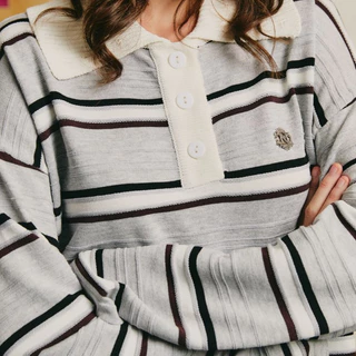 Nineties Design : Class Of Nineties Polo Sweater เสื้อสเวตเตอร์ ไหมพรม รุ่น Anatasia