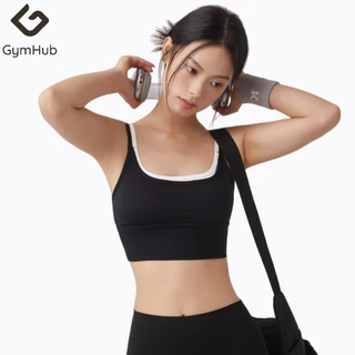 GymHub เสื้อกีฬาหน้าตัดทรงสปอร์ตบรา สายเดี่ยวบางเซ็กซี่ ชุดโยคะเสื้อกล้ามสำหรับวิ่ง ออกกำลังกาย และฝึกซ้อม