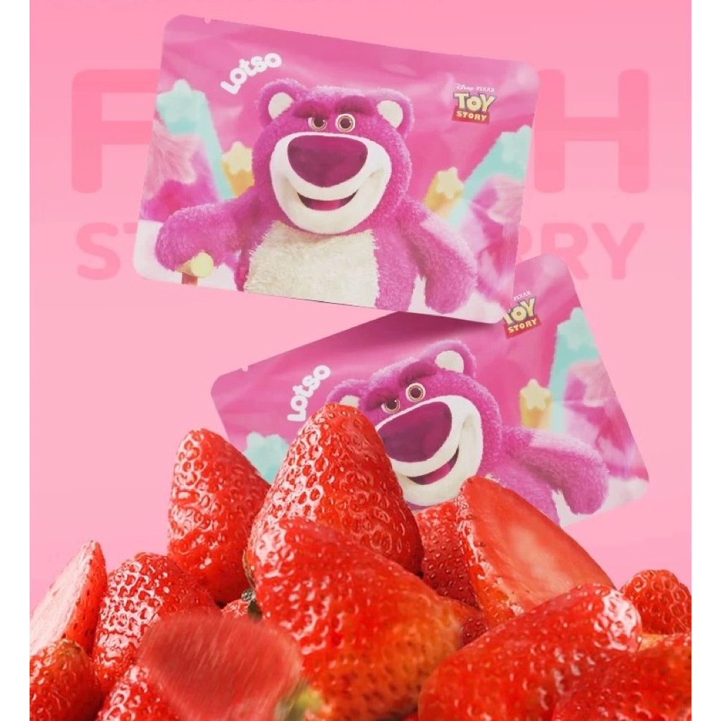 Alfie&Buddy - LOTSO (ล็อตโซ่) Strawberry Bear Freeze-Dried ขนมแมวฟรีซดรายรสสตรอว์เบอร์รี 8g - รูปที่ 3
