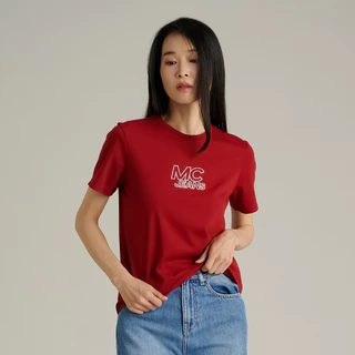 Mc JEANS (แม็คยีนส์) เสื้อยืดผู้หญิง เสื้อยืดแขนสั้น ทรงเรกูลาร์ Regular Fit T-Shirt มีให้เลือก 2 สี MTTZA94