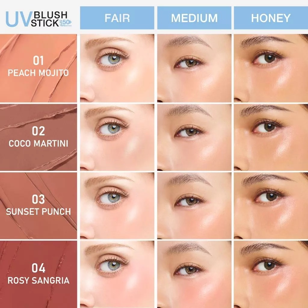 ถูก/แท้/มีไลฟ์ บลัชออน MizuMi UV Blush Stick SPF50+ PA++++ บลัชกันแดด บลัชกันแดดแก้มกระจก บลัชสติ๊ก แก้มฉ่ำโกลว์ ติดทน - รูปที่ 6