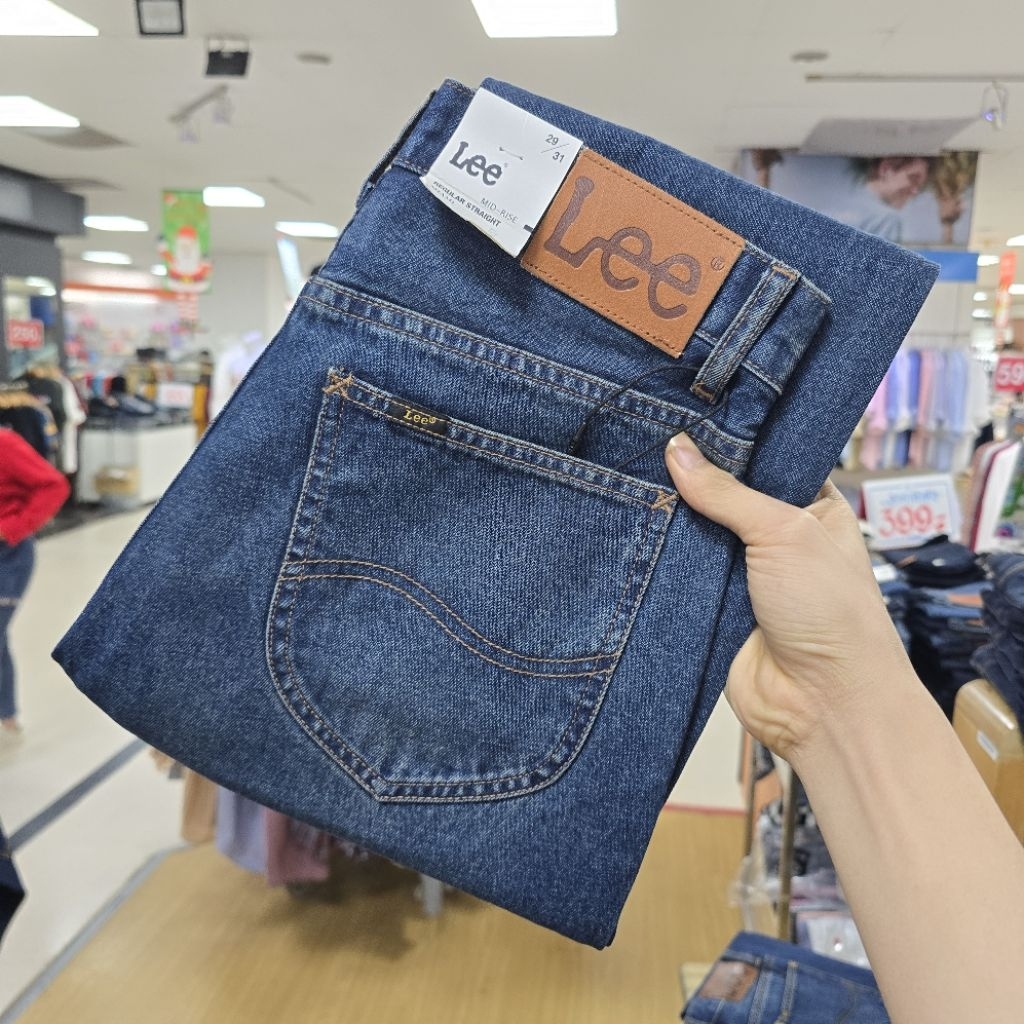 กางเกงยีนส์ Lee ผู้ชาย ทรงกระบอกตรง[MIAMI] ผ้าไม่ยืด สีบลูยีนส์ รุ่น(MMIANF04)